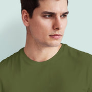Olive Green Half Sleeve Men's Tshirt
