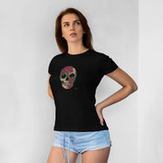 Wild Floral Skull Women's Tshirt