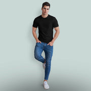 Men's Half Sleeve Tshirt - Pack of 3 (Black-Maroon-White Heather)
