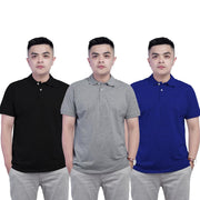 Men's Polo Tshirt-Pack Of 3 (Black-Grey-Navy Blue)