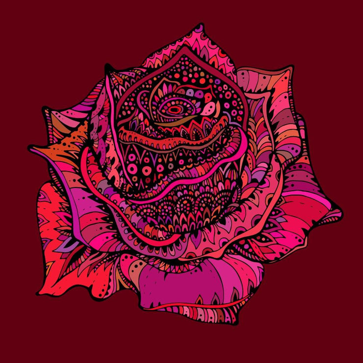 Rose Mandala Art Women&